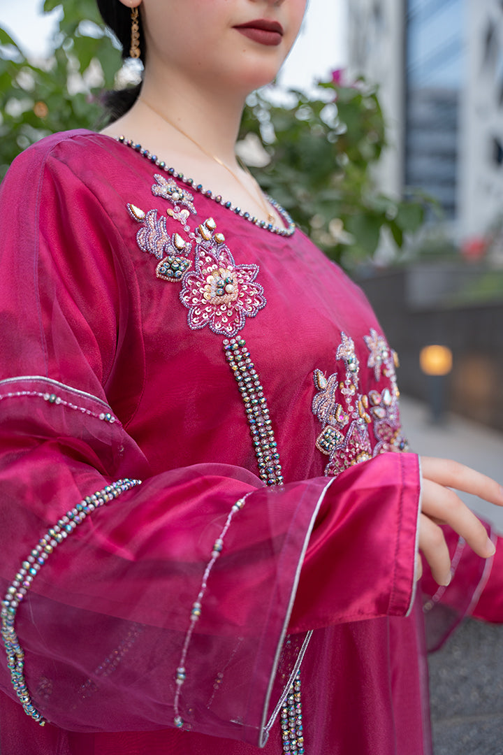 New collection combinaton of chiffon and organza