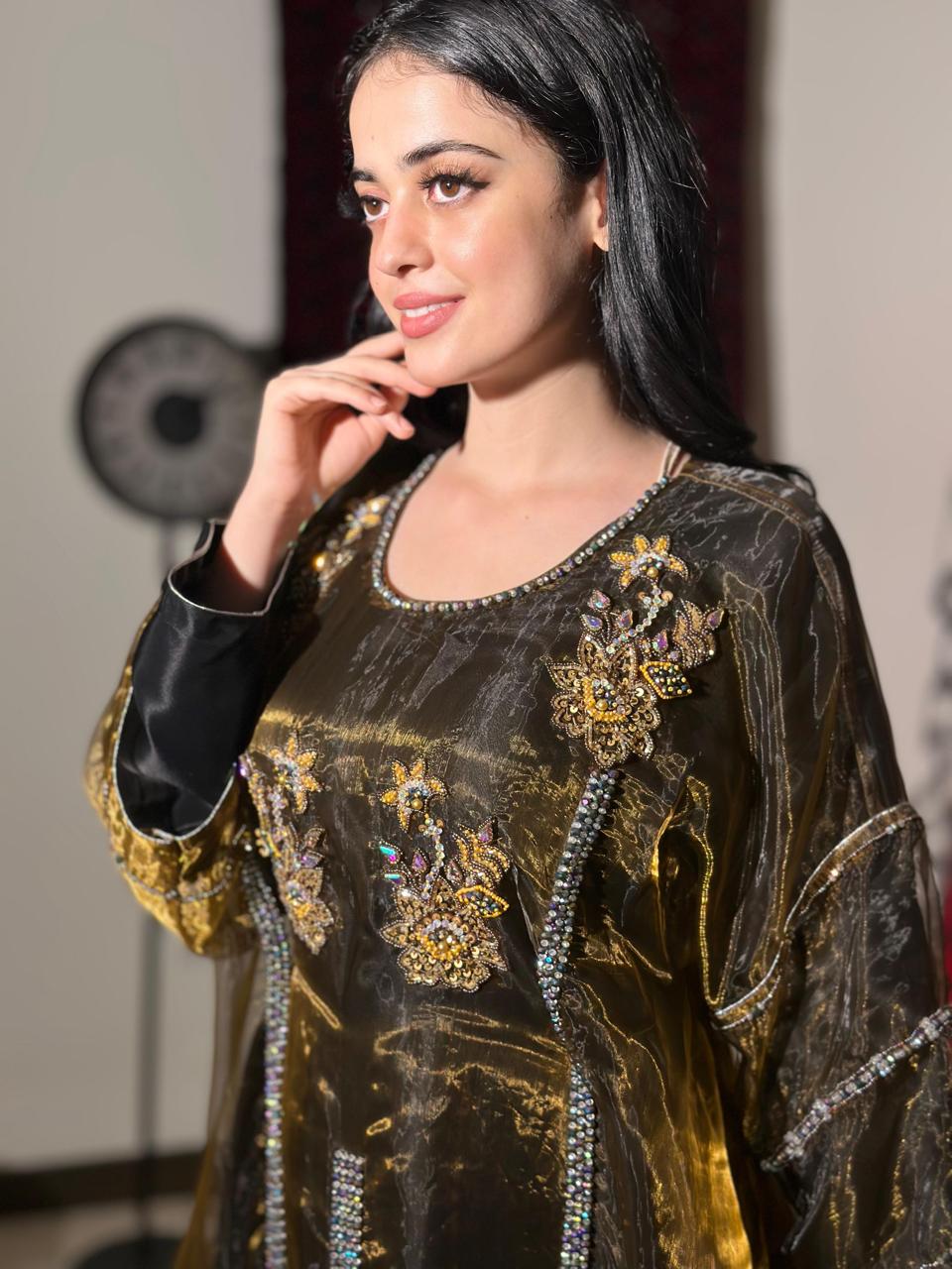 New collection combinaton of chiffon and organza